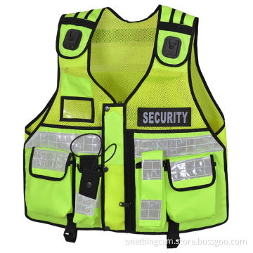 Hi Viz Tactical Vest Security Reflective Safety Vest With for Enforcement